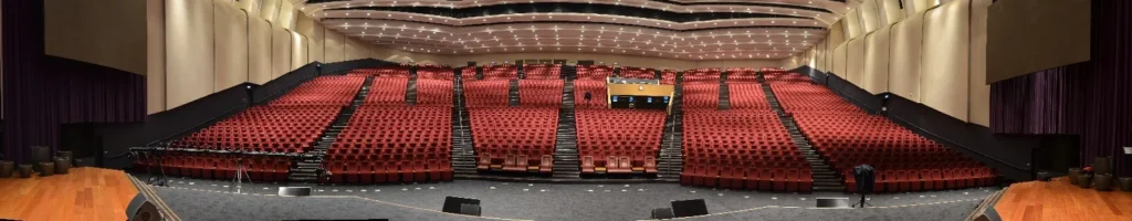 Empty Auditorium seating seen from the stage