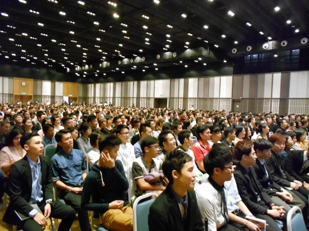 Conference audience seated in rows in the Multipurpose Banquet Hall